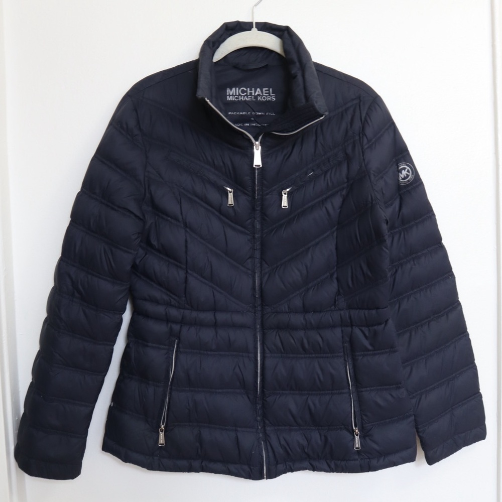 Michael Kors Navy Puffer Jacket